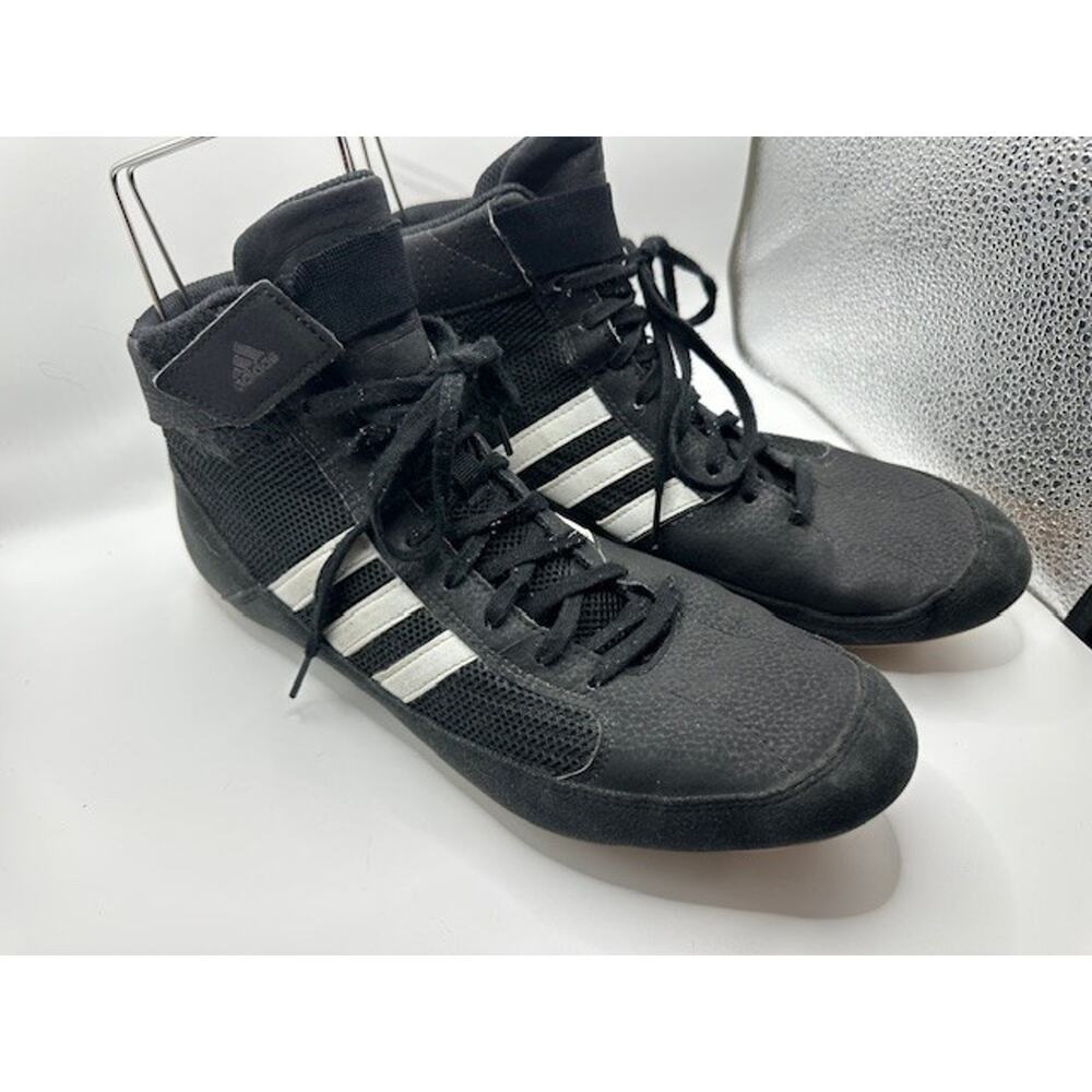 Adidas HVC 2 Wrestling Shoes MMA Boxing Black White Gum Mesh Leather / Men 11
